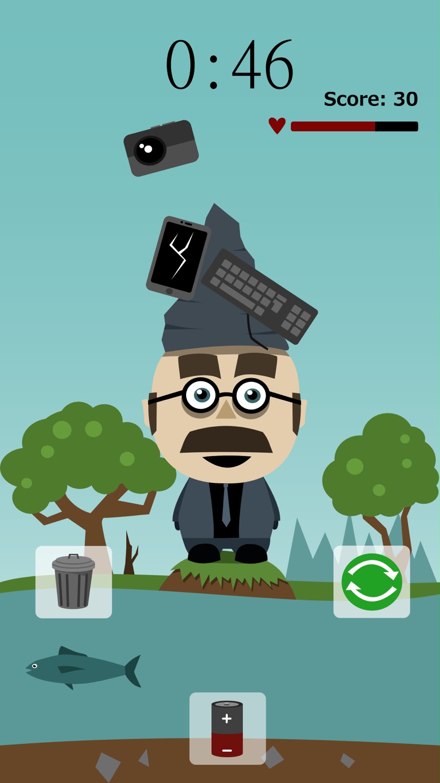 Time Wasted gameplay showing the healthy game world